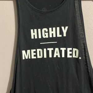 Highly Meditated limited addition Lululemon Muscle tank